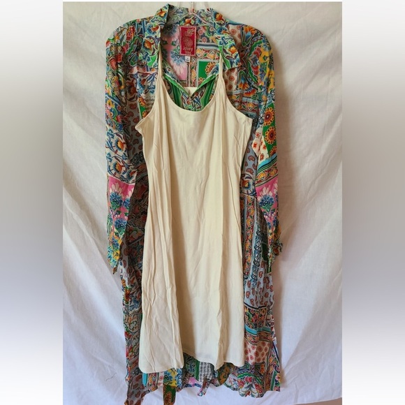 Johnny Was Diskana Dena Multicolor Patchwork Slip dress, NWOT - Picture 12 of 15